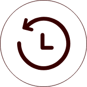Circular icon showing showing 85% of accounts receivable (A/R) cleared in less than 30 days